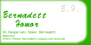 bernadett homor business card